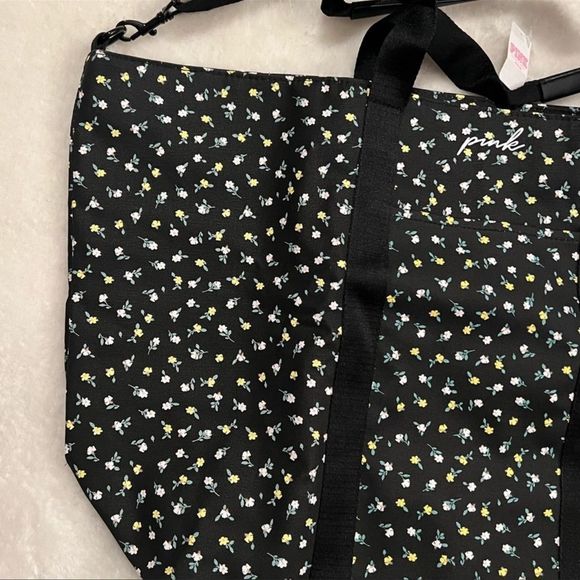 Pink VS Floral Print Tote Bag - Picture 2 of 8